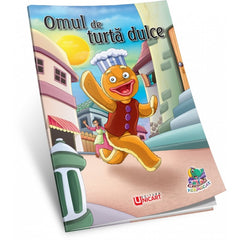 Carte de colorat A5, Cu poveste - Omul de turta dulce, Unicart