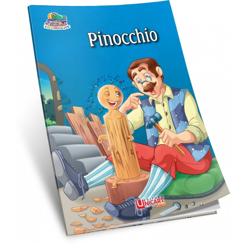 Carte de colorat A5, Cu poveste - Pinocchio, Unicart
