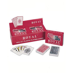 Carti de Joc Royal, din plastic, set 2buc, rosu/negru, 3+ ani