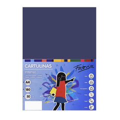 Carton colorat A4 Fabrisa 15466, 180g/mp, bleumarin intens, top 50 coli