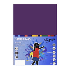 Carton colorat A4 Fabrisa 15470, 180g/mp, mov intens, top 50 coli