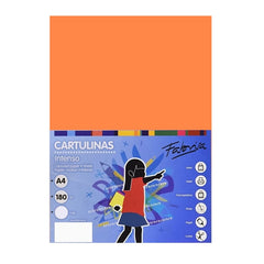 Carton colorat A4 Fabrisa 15518, 180g/mp, portocaliu intens, top 250 coli