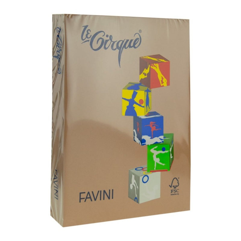 Carton colorat A4 Favini 300, 160g/mp, maro piele, top 250 coli