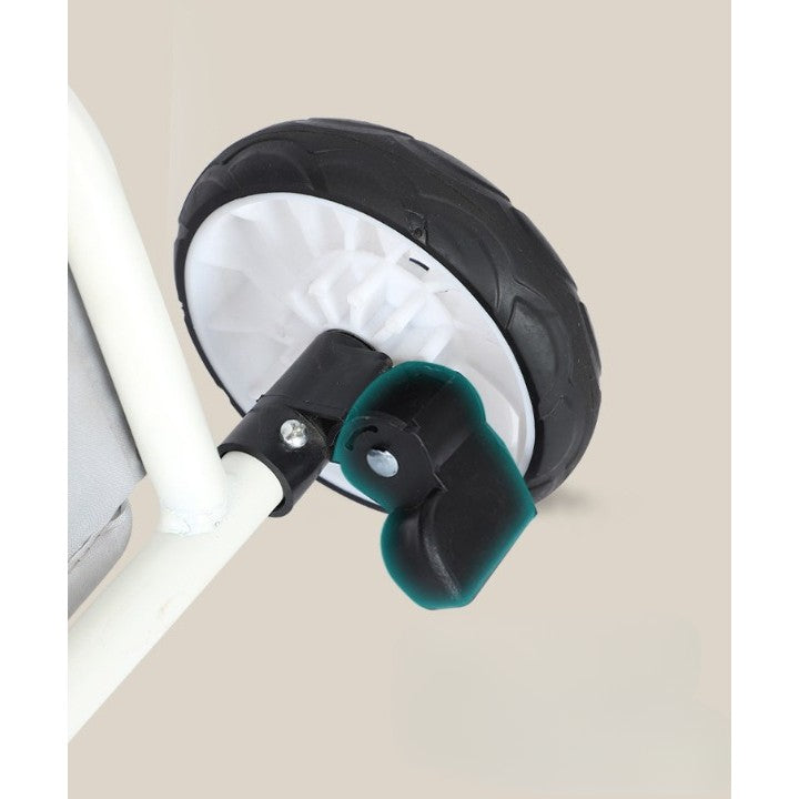 Carucior Sport Kaveny 3in1, 6-36 Luni, Reversibil, Pliabil, Tavita pentru Masa, Pozitie de Somn, Centura de Siguranta, Roti 360, Suport Pahar, Copertina pentru Soare, 32x63x95cm, Verde Model Jungla