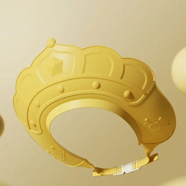 Casca de Dus, Kadeny, Previne Scurgerea Apei si Samponului pe Fata, 0-12 Ani, Ajustabila, din TPE+PP, 20 x 23 cm, Model Coroana, Galben