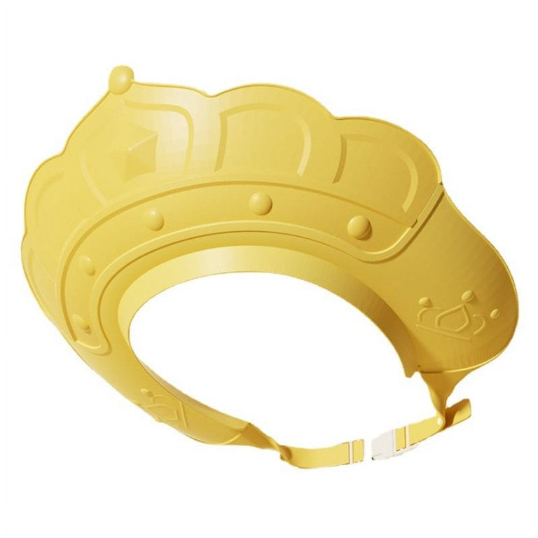 Casca de Dus, Kadeny, Previne Scurgerea Apei si Samponului pe Fata, 0-12 Ani, Ajustabila, din TPE+PP, 20 x 23 cm, Model Coroana, Galben