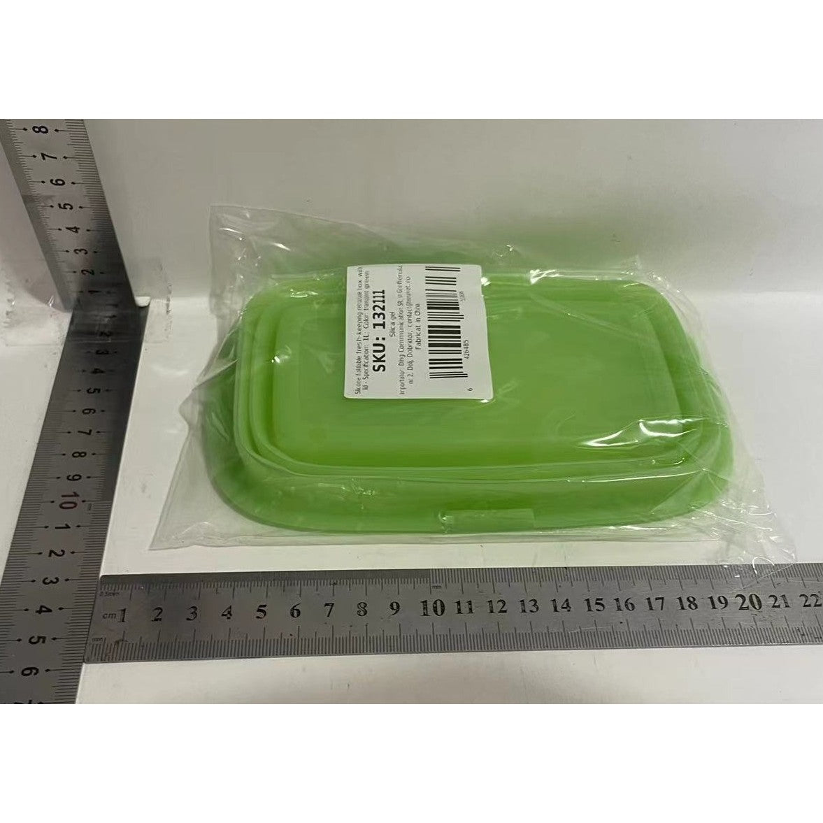 Caserola din Silicon, Kadeny, Pliabila, 1L, 18.8 x 8 x 11.5 cm, Rezistenta Temperaturi Extreme, Verde