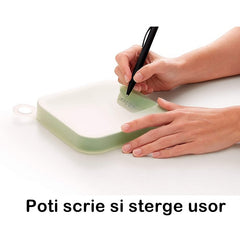 Caserola pentru sandwich Kaveny, din silicon si polipropilena, portabil, usor de curatat, capac anti-scurgere, reutilizabil, 15.5 x 15.5 x 2.5 cm, verde