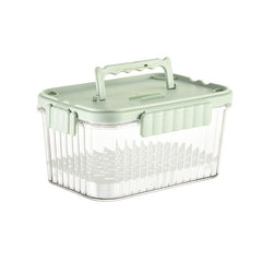 Caserola portabila pentru mancare fresh Kaveny, 1500 ml, 2 furculite,10 x 13.5 x 20 cm, 2 capace detasabile pentru congelator, etans, spatiu pentru tacamuri, maner, material plastic, rezistent la temperaturi ridicate, transparent
