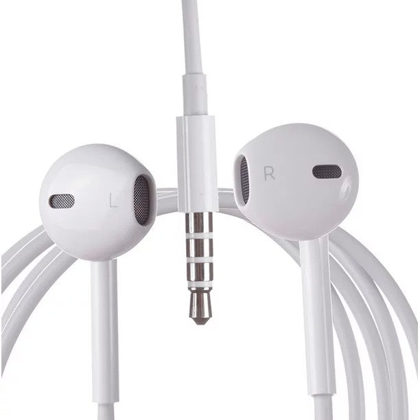 Casti Audio In-Ear, cu Microfon si cu Port Jack 3.5 mm, 1m, telecomanda pentru apeluri/volum. Kadeny WUW-R31 Alb
