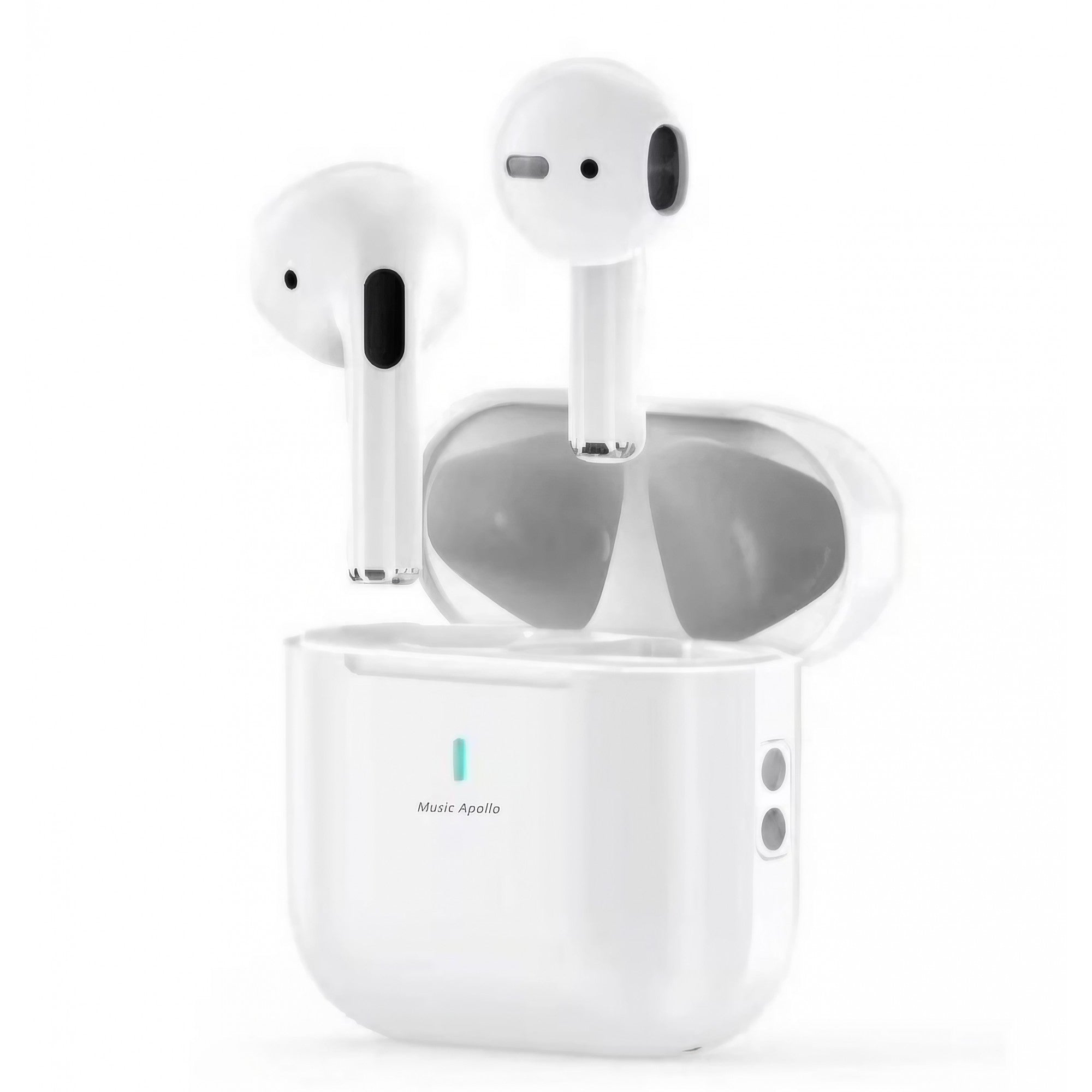 Casti Wireless, Kadeny, Apollo T14, IP7, 400 mAh, Bluetooth 5.3, Control Atingere, TWS, Anulare Zgomot ANC, Sunet HiFi, Afisare LED, Alb