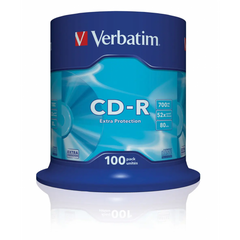 CD-R Verbatim 43411, 700MB / 80min, 52x, set 100 buc