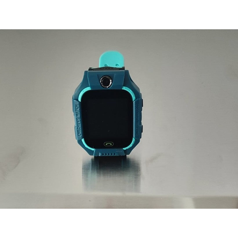Ceas Smartwatch Kaveny, Pentru Copii, Model Q19 Z6, Localizare LBS, Istoric Traseu, Monitorizare Spion, Camera Foto, Lanterna, Chat Vocal, Apel SOS, Turcoaz