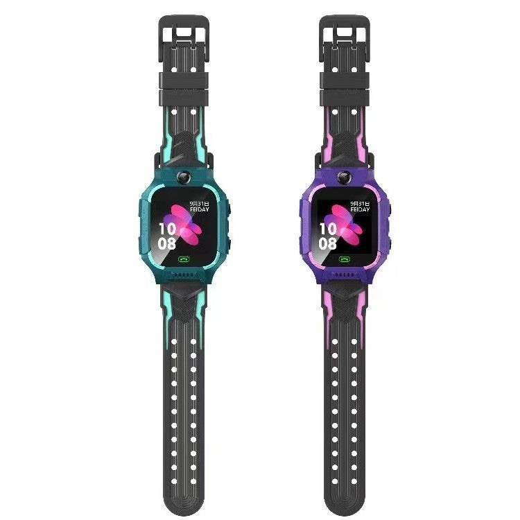 Ceas Smartwatch Kaveny, Pentru Copii, Model Q19 Z6, Localizare LBS, Istoric Traseu, Monitorizare Spion, Camera Foto, Lanterna, Chat Vocal, Apel SOS, Turcoaz