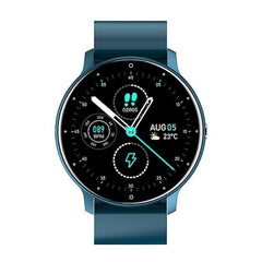 Ceas smartwatch si bratara fitness Kaveny ZL02D, oxigen, ritm cardiac, pedometru, notificari, IP67, Compatibil cu Android/iOS, vibratii, multi sport, Albastru inchis