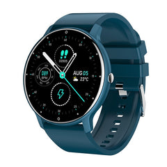 Ceas smartwatch si bratara fitness Kaveny ZL02D, oxigen, ritm cardiac, pedometru, notificari, IP67, Compatibil cu Android/iOS, vibratii, multi sport, Albastru inchis