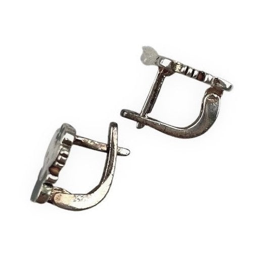 Cercei pentru Copii din Argint 925, model Pisicuta Verde