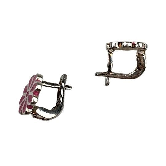 Cercei pentru Copii din Argint 925, model Margareta Roz