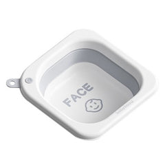 Lavoar Pliabil, Kadeny, pentru Copii 1-8 Ani, 28.5x28.5x10 cm, din PE+PP, 3.5l, Model Fata, Gri