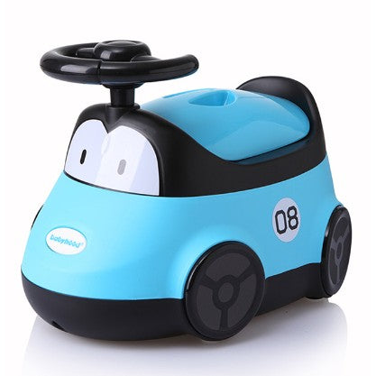 Olita pentru Copii, Kadeny, +1an, Portabila, Design Masinuta cu Capac, Model Prietenos, Non-Toxic, Compartiment Detasabil, Usor de Curatat, Albastru