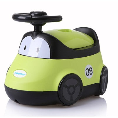 Olita pentru Copii, Kadeny, +1an, Portabila, Design Masinuta cu Capac, Model Prietenos, Non-Toxic, Compartiment Detasabil, Usor de Curatat, Verde