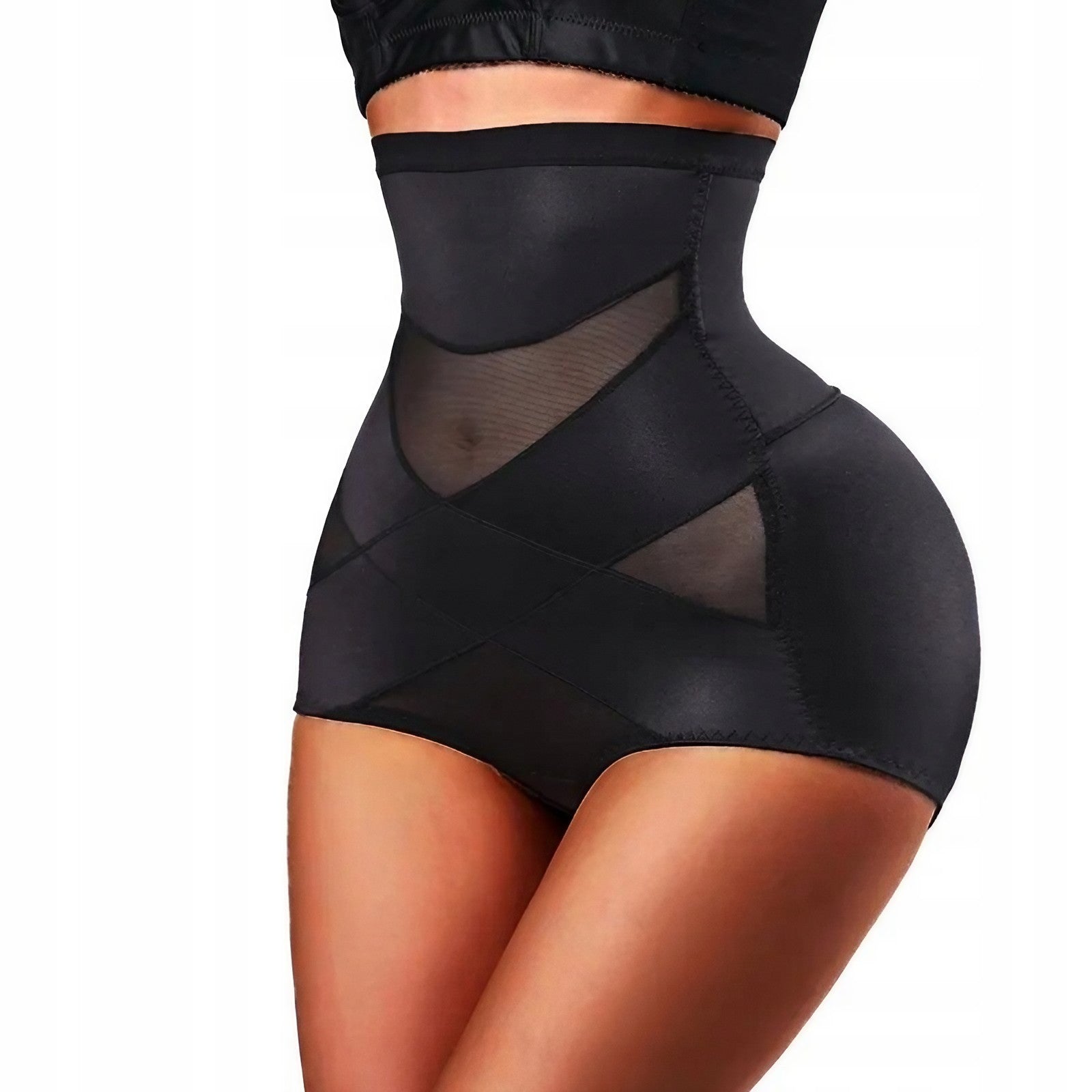Lenjerie Modelatoare pentru Abdomen, Kadeny, cu Talie Inalta si Corset, Negru, Push-Up, Marimea M
