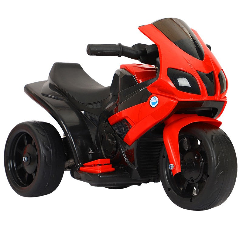 Motocicleta Electrica Kaveny, cu Acumulator, cu Sistem Anti-Rasturnare, Sistem de Lumini si Sunet, 1-4 Ani, 42 x 68 x 36 cm, Rosu