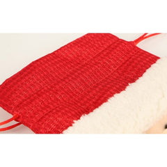 Saculet de Craciun pentru Sticla de Bautura, Kadeny, Model Mos Craciun Accesorizat, Tematica Petrecere de Craciun, Marime Universala, 13x28 cm, Rosu