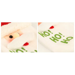 Saculet de Craciun pentru Sticla de Bautura, Kadeny, Model Mos Craciun Accesorizat, Tematica Petrecere de Craciun, Marime Universala, 13x28 cm, Rosu