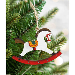 Set 14 Decoratiuni de Craciun, Kadeny, pentru Brad, 5 - 9.5 cm, din Lemn, Multicolor