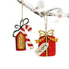 Set 14 Decoratiuni de Craciun, Kadeny, pentru Brad, 5 - 9.5 cm, din Lemn, Multicolor