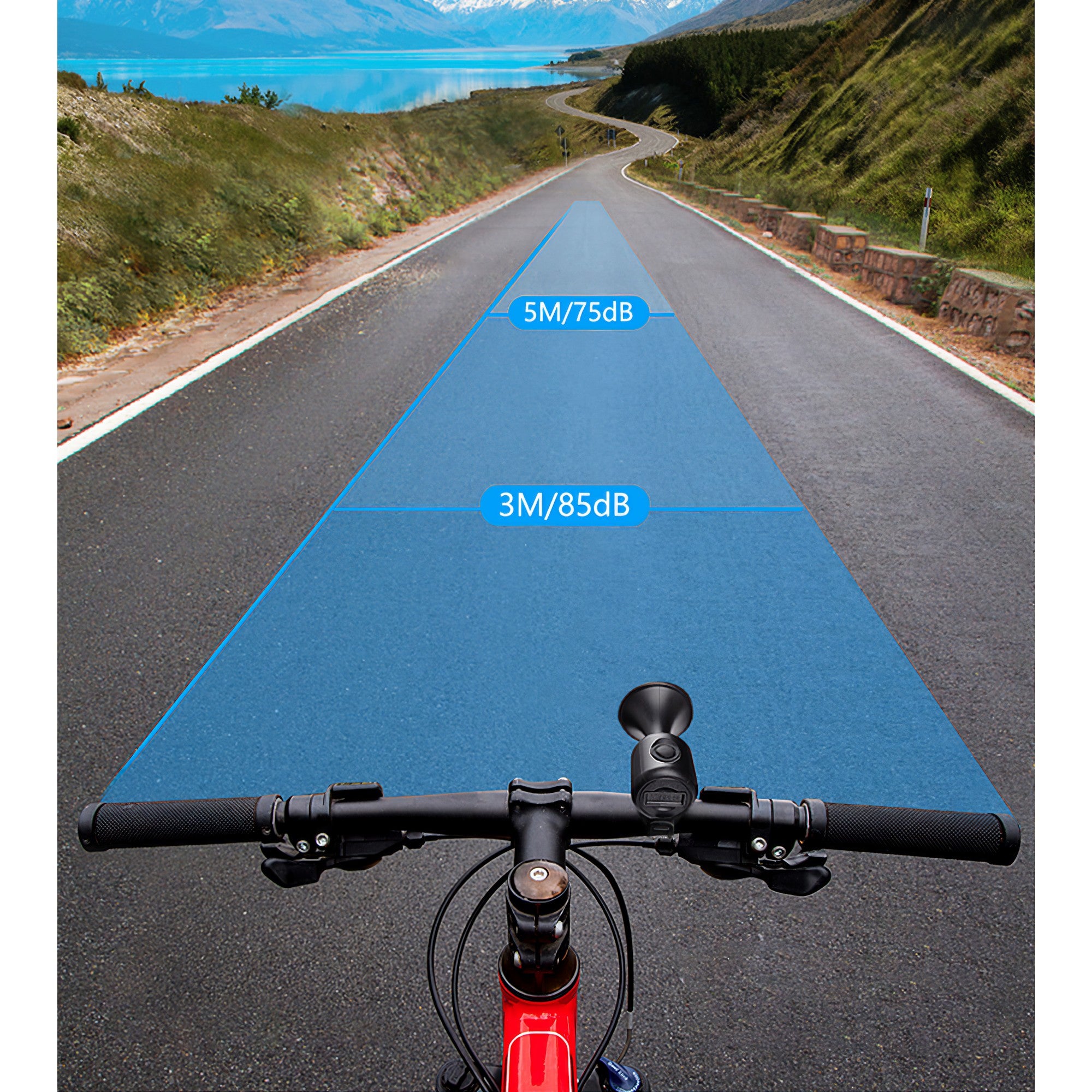 Claxon electric pentru bicicleta, Kaveny, rezistent la apa, 120 dB, negru