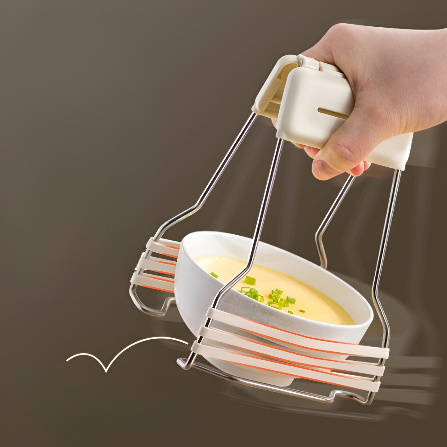 Clema pentru Boluri, Kaveny, Anti-Alunecare, din Silicon, de Uz Casnic, Rezistent la Temperaturi Inalte, 17.6x11.5x5.15cm, Gri