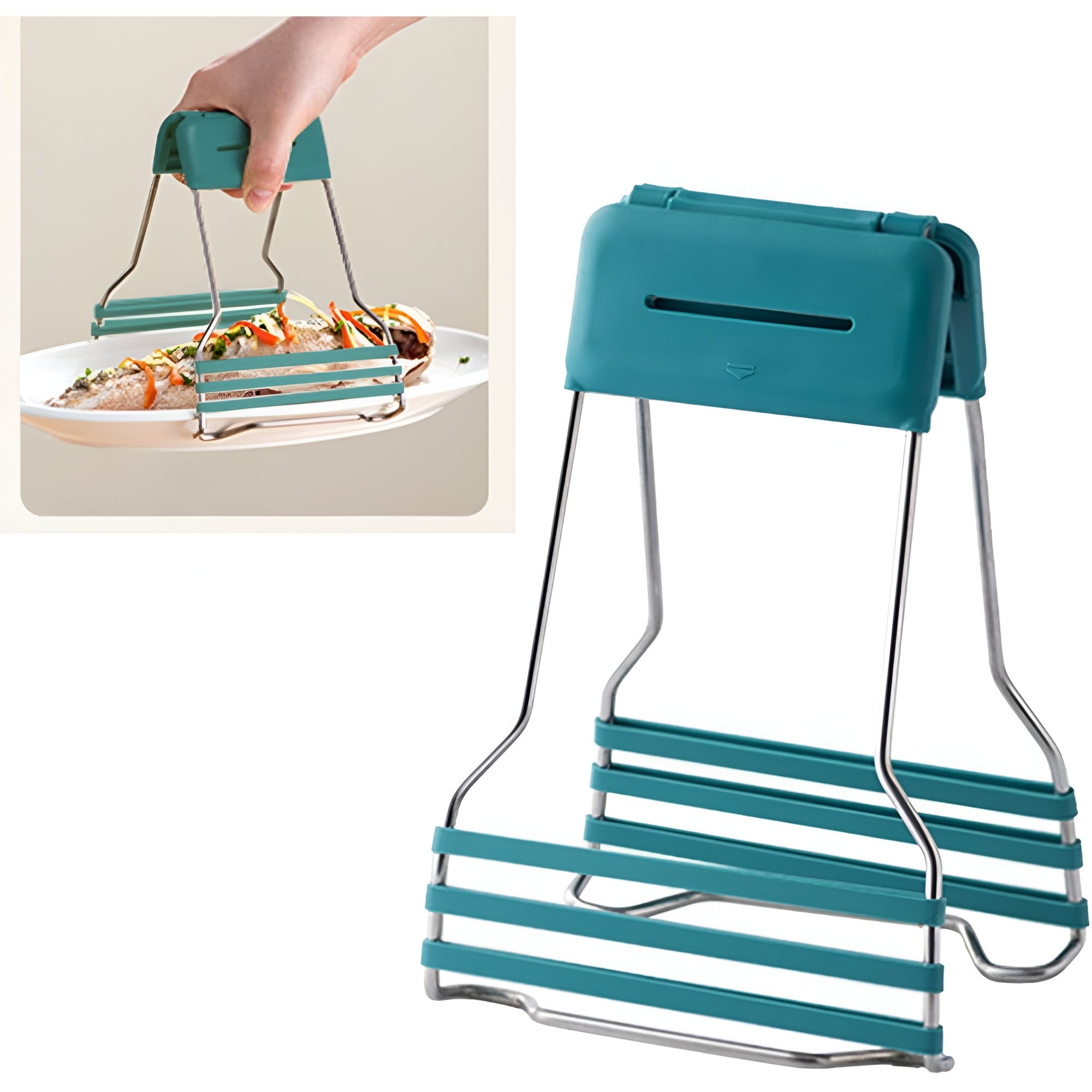 Clema pentru Boluri, Kadeny, Anti-Alunecare, din Silicon, de Uz Casnic, Rezistent la Temperaturi Inalte, 17.6x11.5x5.15cm, Verde