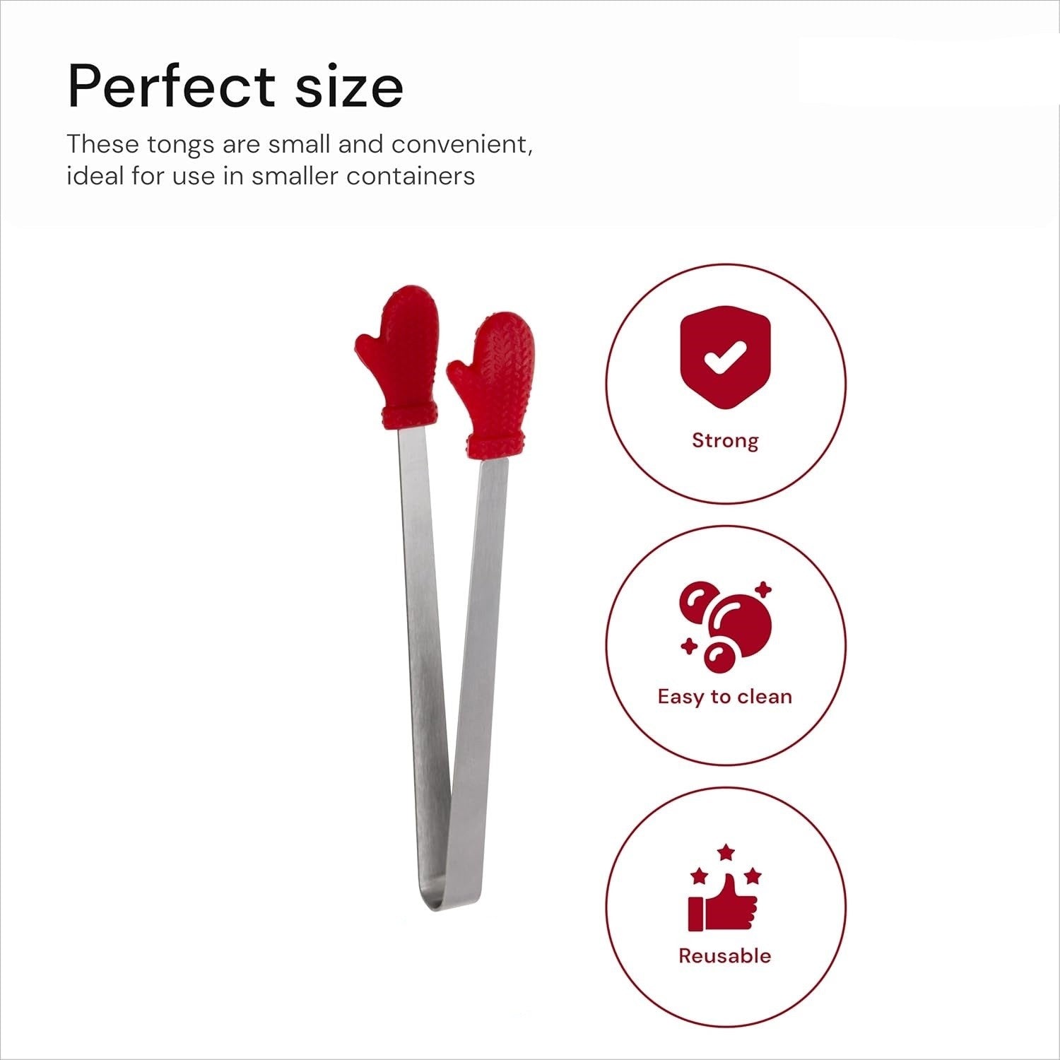 Cleste Creativ pentru Mancare, Kadeny, Model Manusi din Silicon, 14.5x3 cm, Rezistent la Temperaturi Inalte si Coroziune, Rosu