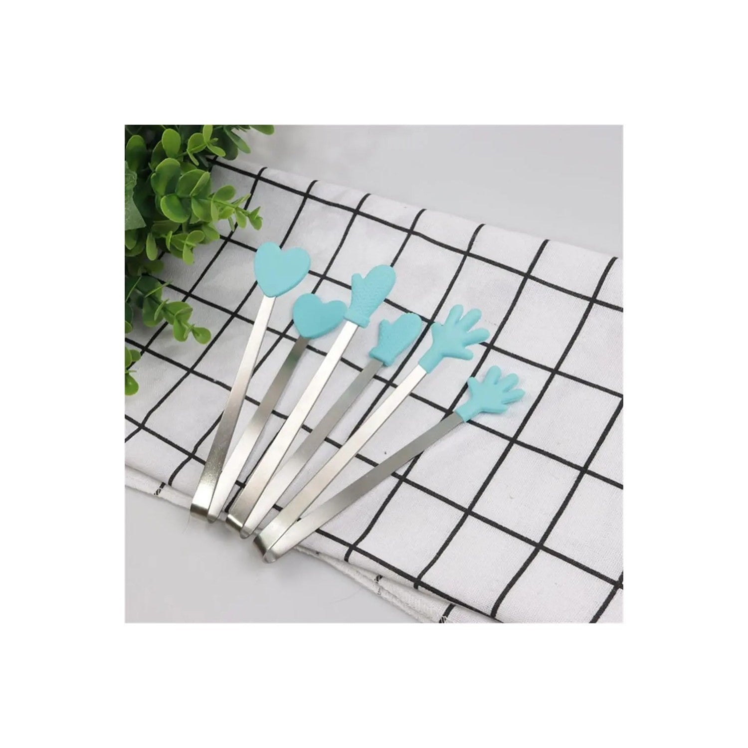 Cleste Creativ pentru Mancare, Kadeny, Model Manusi din Silicon, 14.5x3 cm, Rezistent la Temperaturi Inalte si Coroziune, Albastru