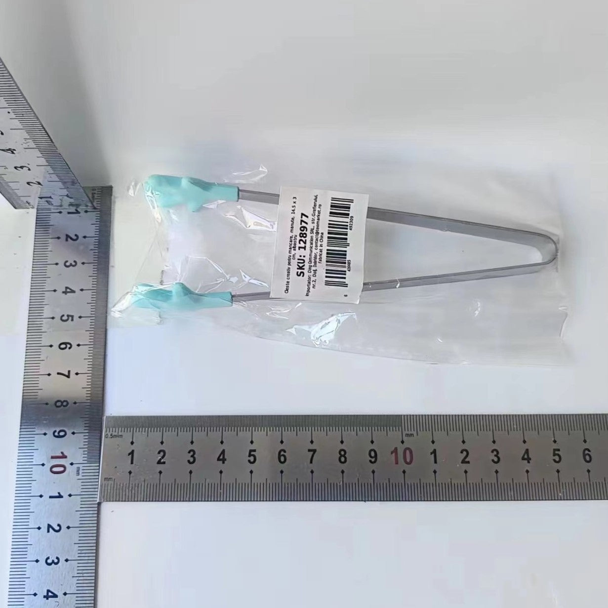 Cleste Creativ pentru Mancare, Kadeny, Model Manute din Silicon, 14.5x3 cm, Rezistent la Temperaturi Inalte si Coroziune, Albastru