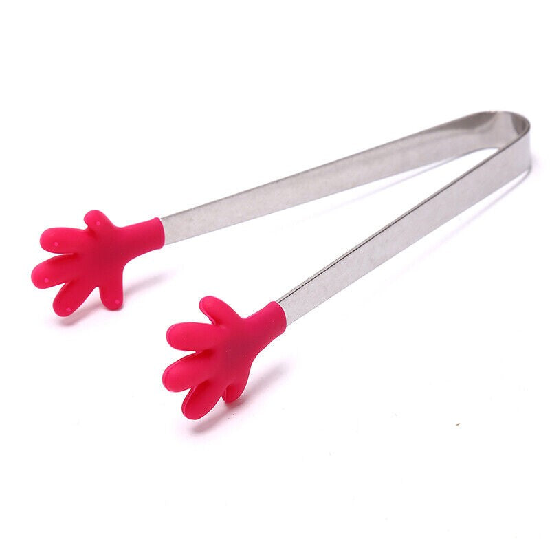 Cleste Creativ pentru Mancare, Kadeny, Model Manute din Silicon, 14.5x3 cm, Rezistent la Temperaturi Inalte si Coroziune, Rosu