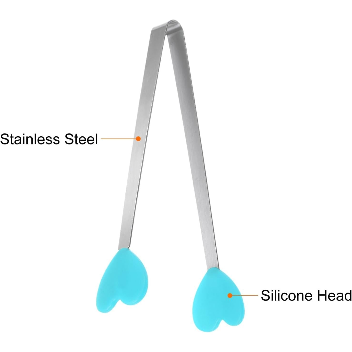 Cleste Creativ pentru Mancare, Kadeny, Model Inimioare din Silicon, 14.5x3 cm, Rezistent la Temperaturi Inalte si Coroziune, Albastru
