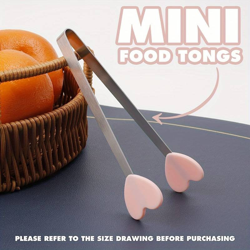 Cleste Creativ pentru Mancare, Kadeny, Model Inimioare din Silicon, 14.5x3 cm, Rezistent la Temperaturi Inalte si Coroziune, Roz