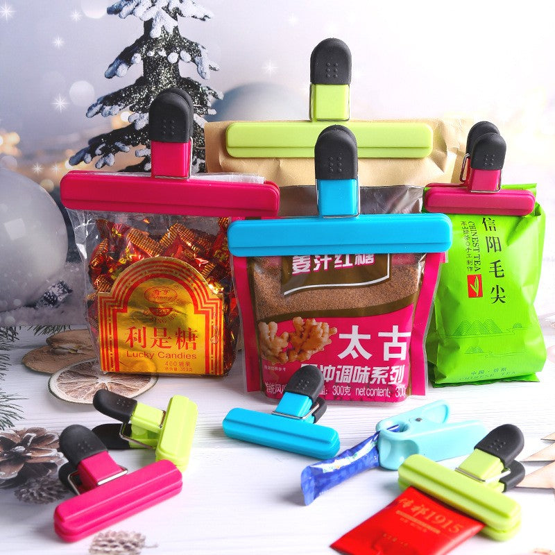 Cleste Multifunctional pentru Sigilarea Pungilor, Kadeny, din Plastic, Mentine Alimentele Proaspete, 15x7.5 cm, Roz