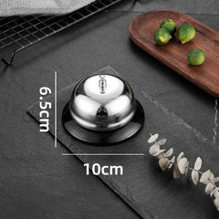 Clopotel sonerie metalica Kadeny, pentru receptie hoteluri, baruri, restaurante, material metal si plastic, 6 x 10 cm, argintiu