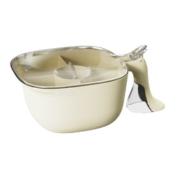 Cutie de Depozitare a Condimentelor, Kadeny, de Uz Casnic, cu Maner Stabil, cu Capac, 4 Compartimente Principale, 21 x 14 x 10 cm, Crem