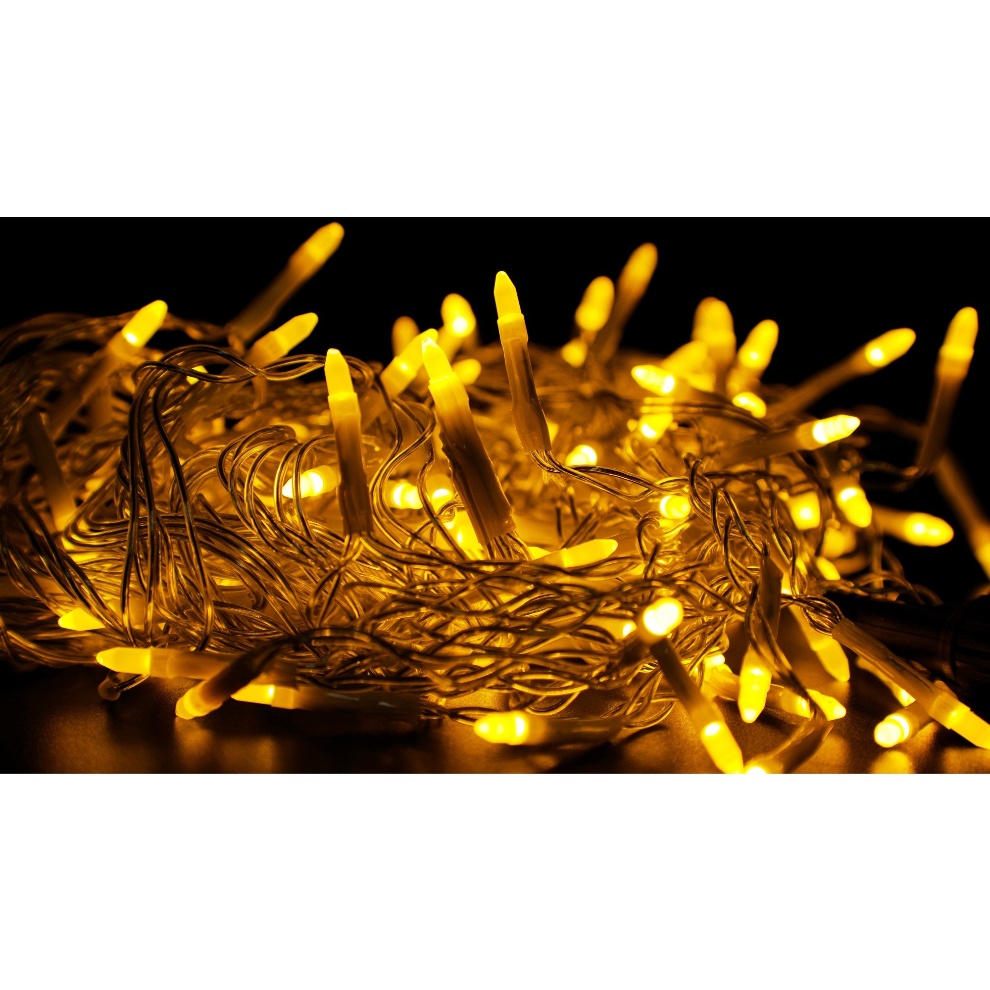 Sectiune Instalatie de Craciun, Kaveny®, Tip Turturi, Fara Alimentator, 5m, 143 LED-uri, 8 Jocuri de Lumini, Fir Transparent, Lumina Alb Cald, IP44, Interconectabila