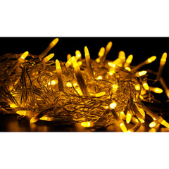 Sectiune Instalatie de Craciun, Kaveny®, Tip Turturi, Fara Alimentator, 5m, 143 LED-uri, 8 Jocuri de Lumini, Fir Transparent, Lumina Alb Cald, IP44, Interconectabila