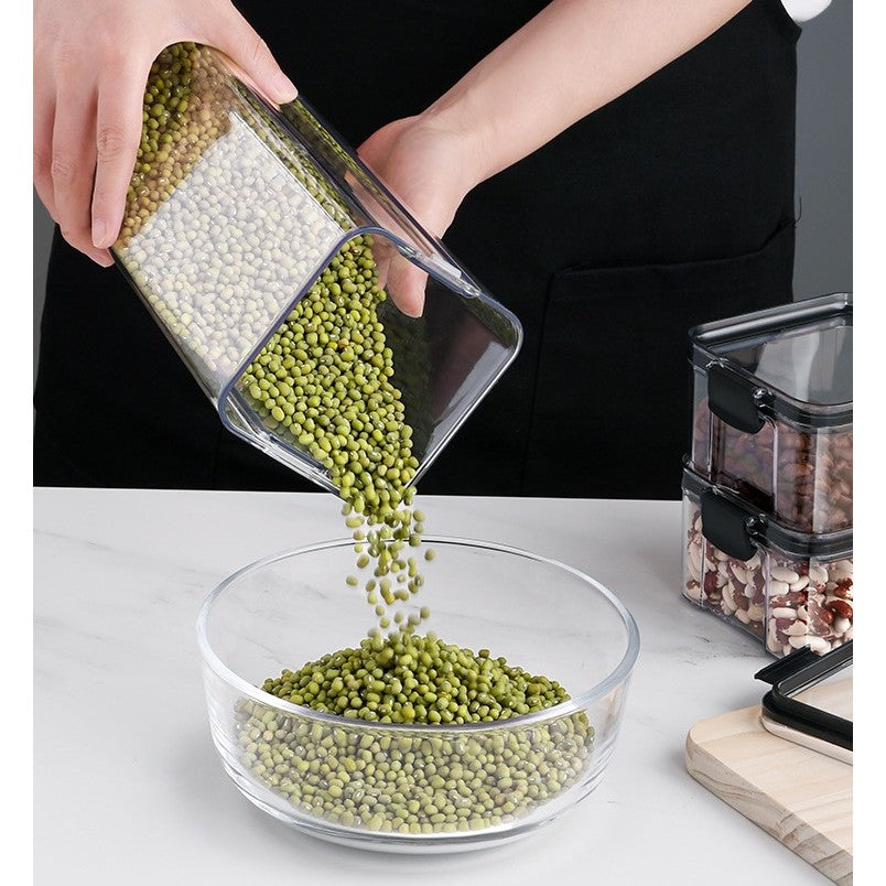 Recipient din Plastic, Kadeny, pentru Alimente/Obiecte, Inchidere Ermetica, 10.2 x 18.5 cm, 1300 ml, Transparent