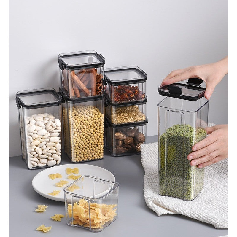 Recipient din Plastic, Kadeny, pentru Alimente/Obiecte, Inchidere Ermetica, 10.2 x 18.5 cm, 1300 ml, Transparent