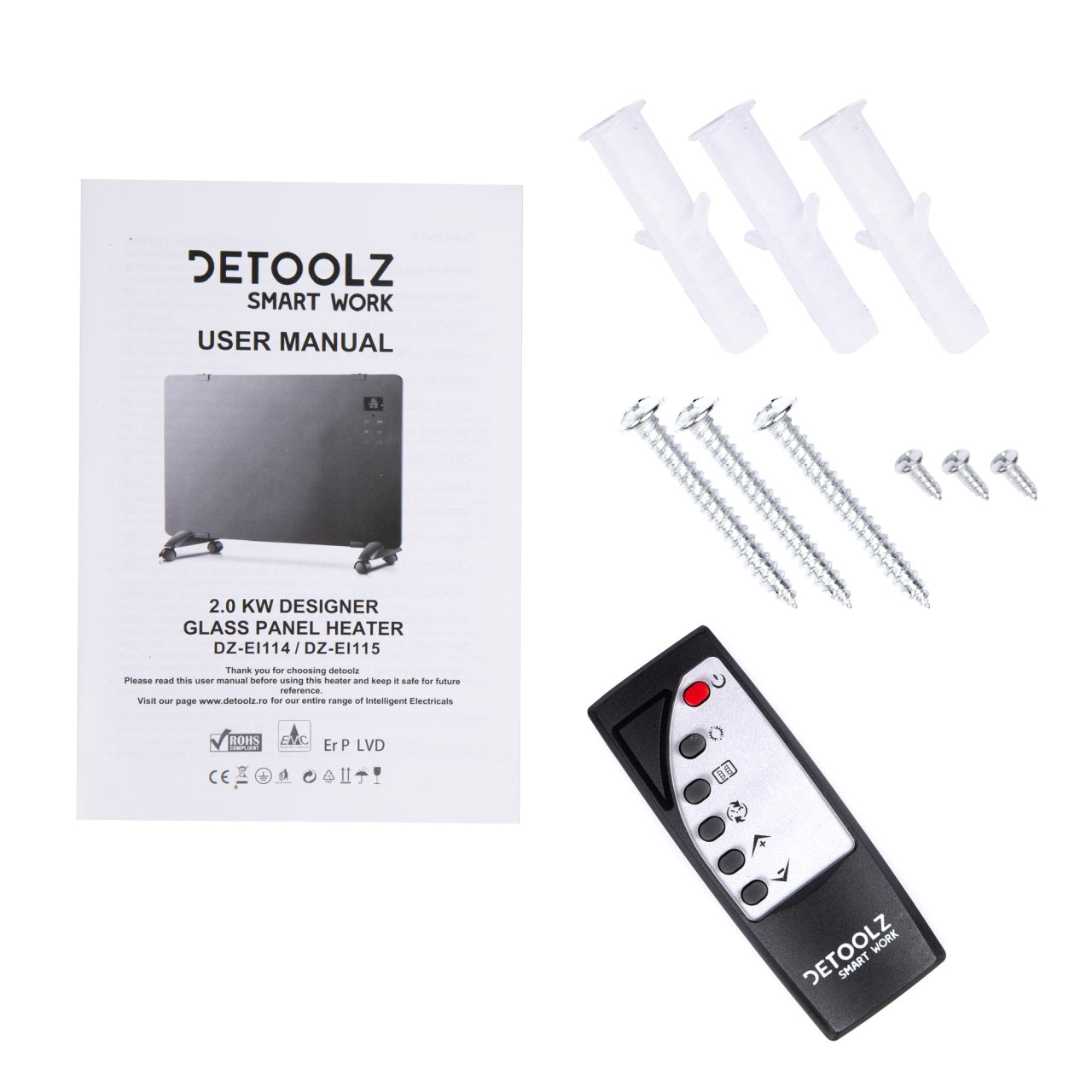 Convector electric 1000W/2000W, negru