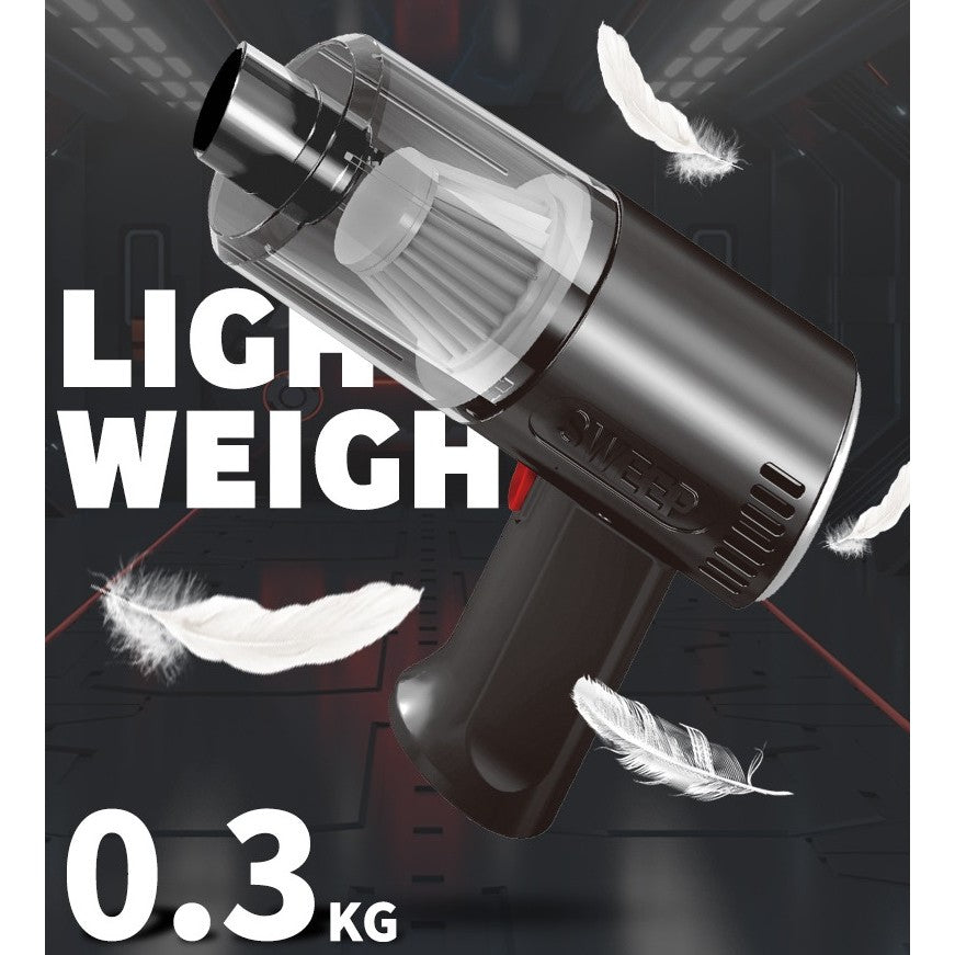 Aspirator Portabil Auto, Kadeny, Tip Pistol K7A, Pentru Casa si Masina, Cablu Auto, 36 x 17 cm, Negru