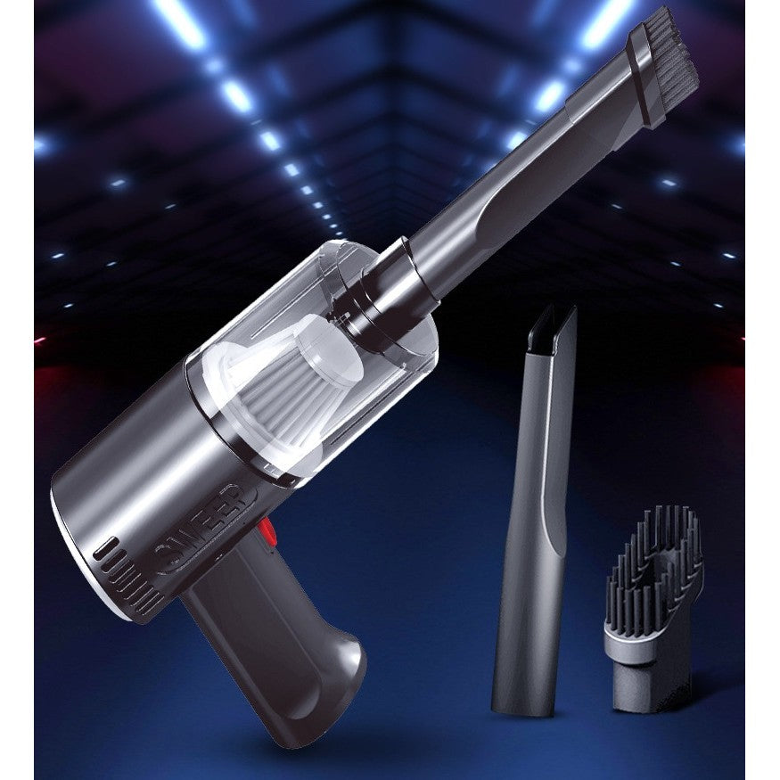 Aspirator Portabil Auto, Kadeny, Tip Pistol K7A, Pentru Casa si Masina, Cablu Auto, 36 x 17 cm, Negru